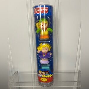 Fisher Price Little People Winter Skater Skier Olympic Figures Tube Pair New Set